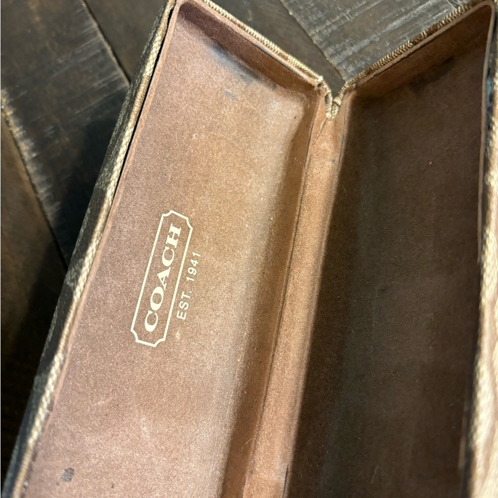 Coach Tan and Brown Patterned Eye Glass Case - Picture 5 of 5